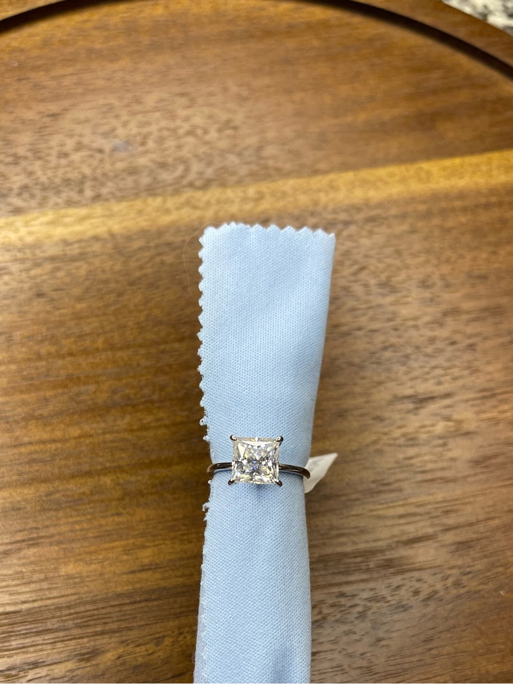 Princess Cut Solitaire Moissanite Ring